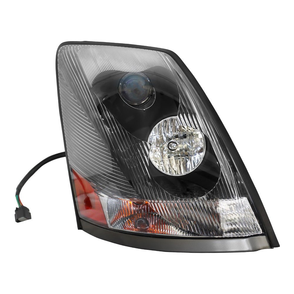 For Volvo VNL 2004 - 2017 Truck Black Projector Halogen Headlight Right Passenger - SLBSTORE