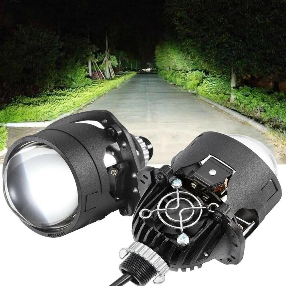 BI - LED PROJECTOR LENS HEADLIGHT 2.5 INCH 80W 6000K NON - DESTRUCTIVE INSTALLATION - SLBSTORE