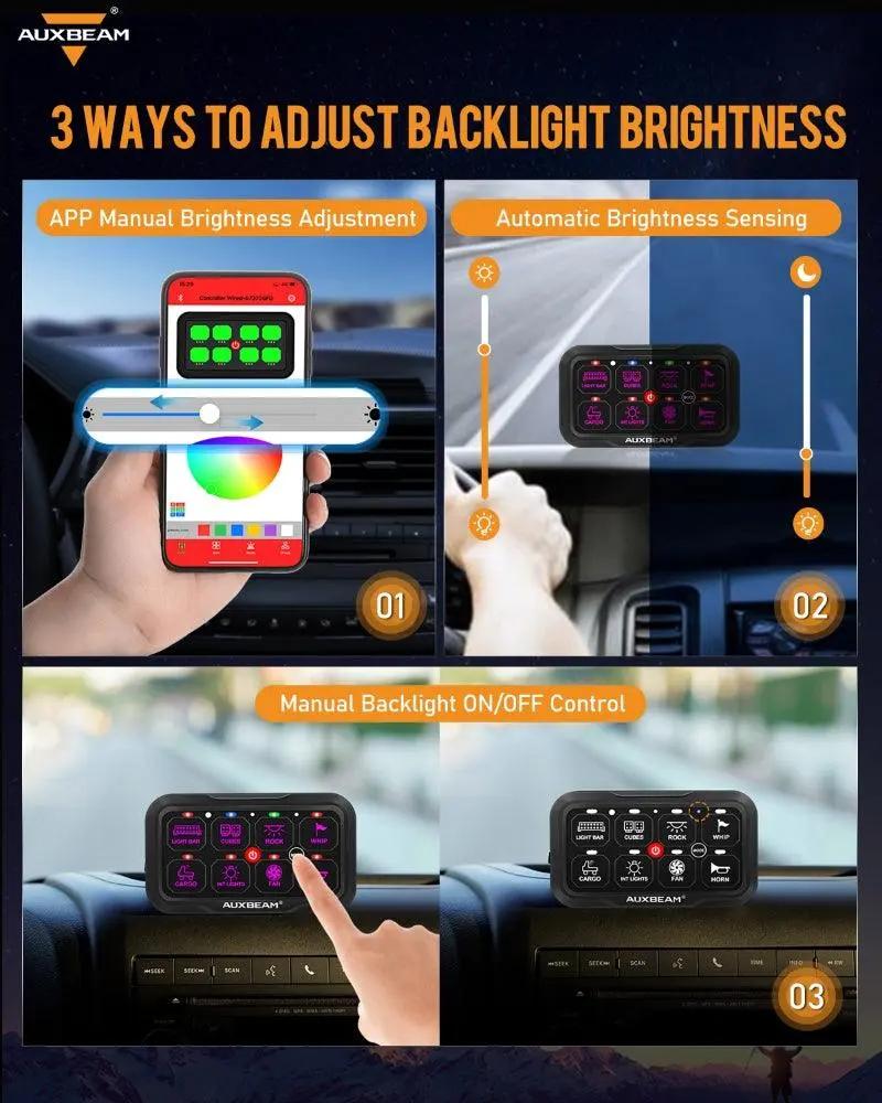 AR - 800 RGB Switch Panel with APP, Toggle/ Momentary/ Pulsed Mode Supported(One - Sided Outlet) - SLBSTORE