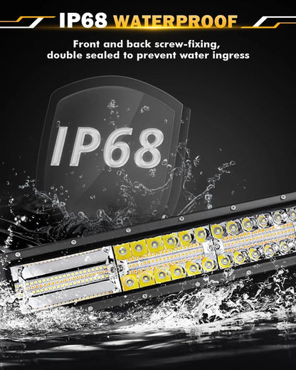 Auxbeam 6 MODES SERIES WHITE&AMBER LED LIGHT BARS 3 INCH/4INCH/7INCH/12INCH/20INCH/22 INCH/30 INCH/42 INCH/50 INCH - SLBSTORE