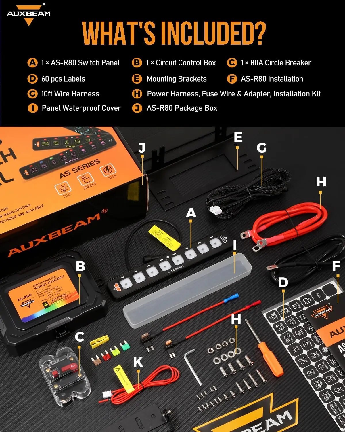 AS - R40/60/80 RGB SLIM SWITCH PANEL TOGGLE/ MOMENTARY/ PULSED MODE SUPPORTED(ONE - SIDED OUTLET) - SLBSTORE