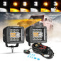 Auxbeam 6 MODES SERIES WHITE&AMBER LED LIGHT BARS 3 INCH/4INCH/7INCH/12INCH/20INCH/22 INCH/30 INCH/42 INCH/50 INCH - SLBSTORE