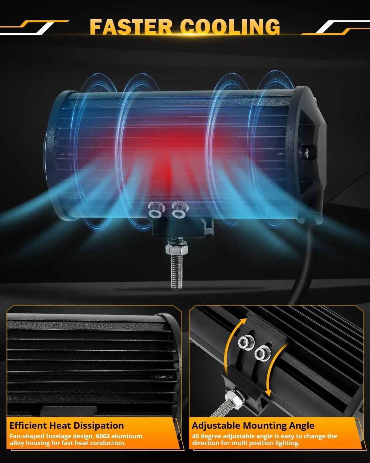 Auxbeam 6 MODES SERIES WHITE&AMBER LED LIGHT BARS 3 INCH/4INCH/7INCH/12INCH/20INCH/22 INCH/30 INCH/42 INCH/50 INCH - SLBSTORE