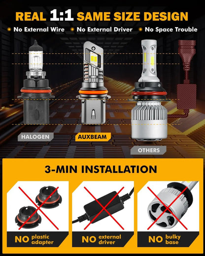 Auxbeam Fog Lights 600% Brighter Wireless Light Off - Road - SLBSTORE