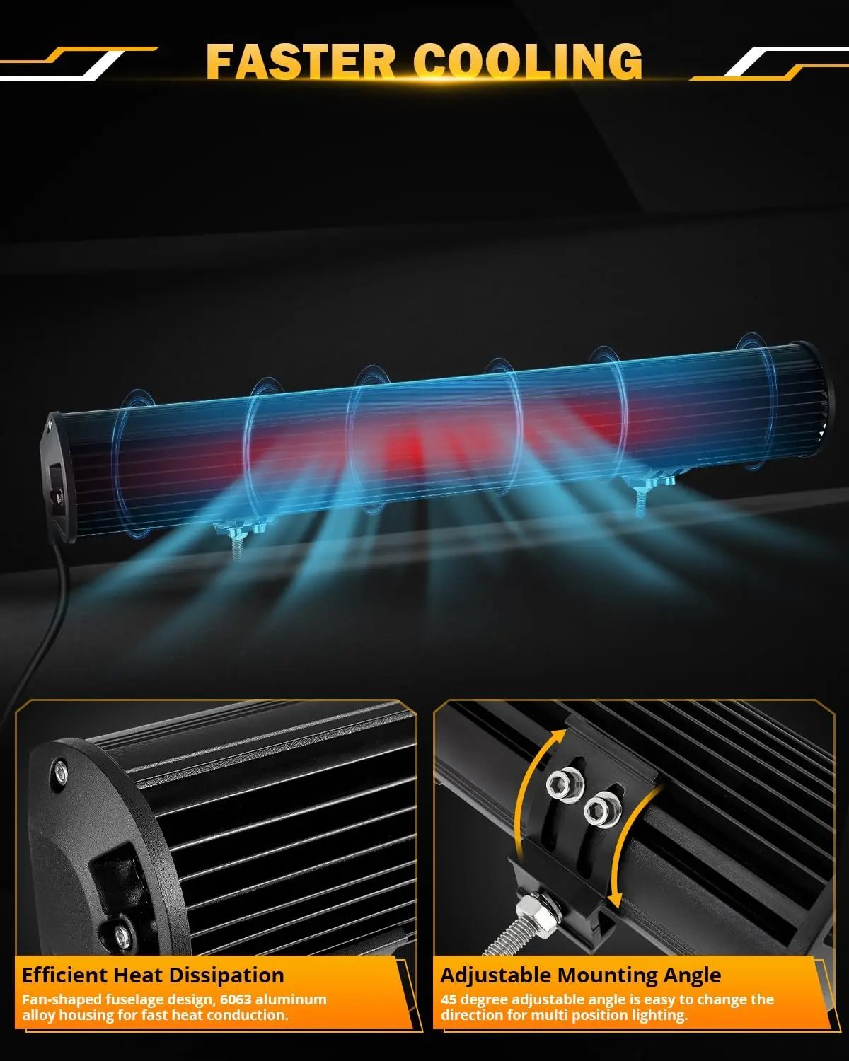 Auxbeam 6 MODES SERIES WHITE&AMBER LED LIGHT BARS 3 INCH/4INCH/7INCH/12INCH/20INCH/22 INCH/30 INCH/42 INCH/50 INCH - SLBSTORE