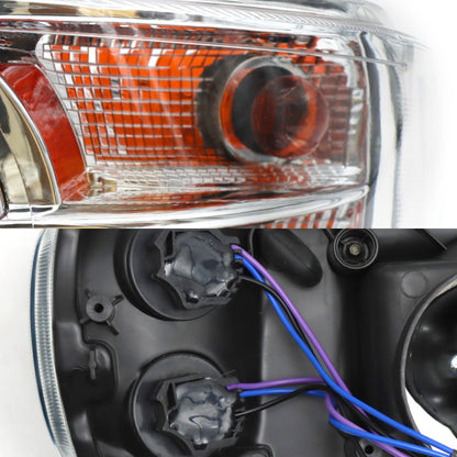 Chrome Headlights Assembly Compatible With 2008 - 2018 Peterbilt 388 389 Pair - SLBSTORE