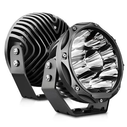 Auxbeam 7" Round Driving Lights LED Off Road Lights 9000LM 90W - SLBSTORE