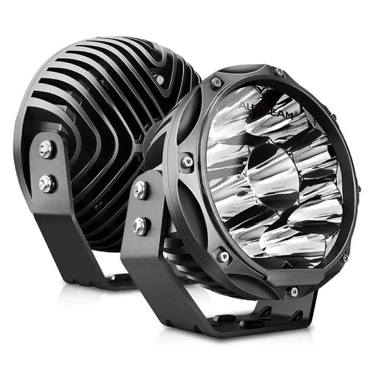 Auxbeam 7" Round Driving Lights LED Off Road Lights 9000LM 90W - SLBSTORE