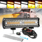 Auxbeam 6 MODES SERIES WHITE&AMBER LED LIGHT BARS 3 INCH/4INCH/7INCH/12INCH/20INCH/22 INCH/30 INCH/42 INCH/50 INCH - SLBSTORE