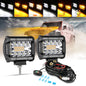 Auxbeam 6 MODES SERIES WHITE&AMBER LED LIGHT BARS 3 INCH/4INCH/7INCH/12INCH/20INCH/22 INCH/30 INCH/42 INCH/50 INCH - SLBSTORE