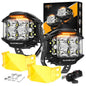 Auxbeam V - MAX Series Led Pods Lights with Amber Covers - SLBSTORE