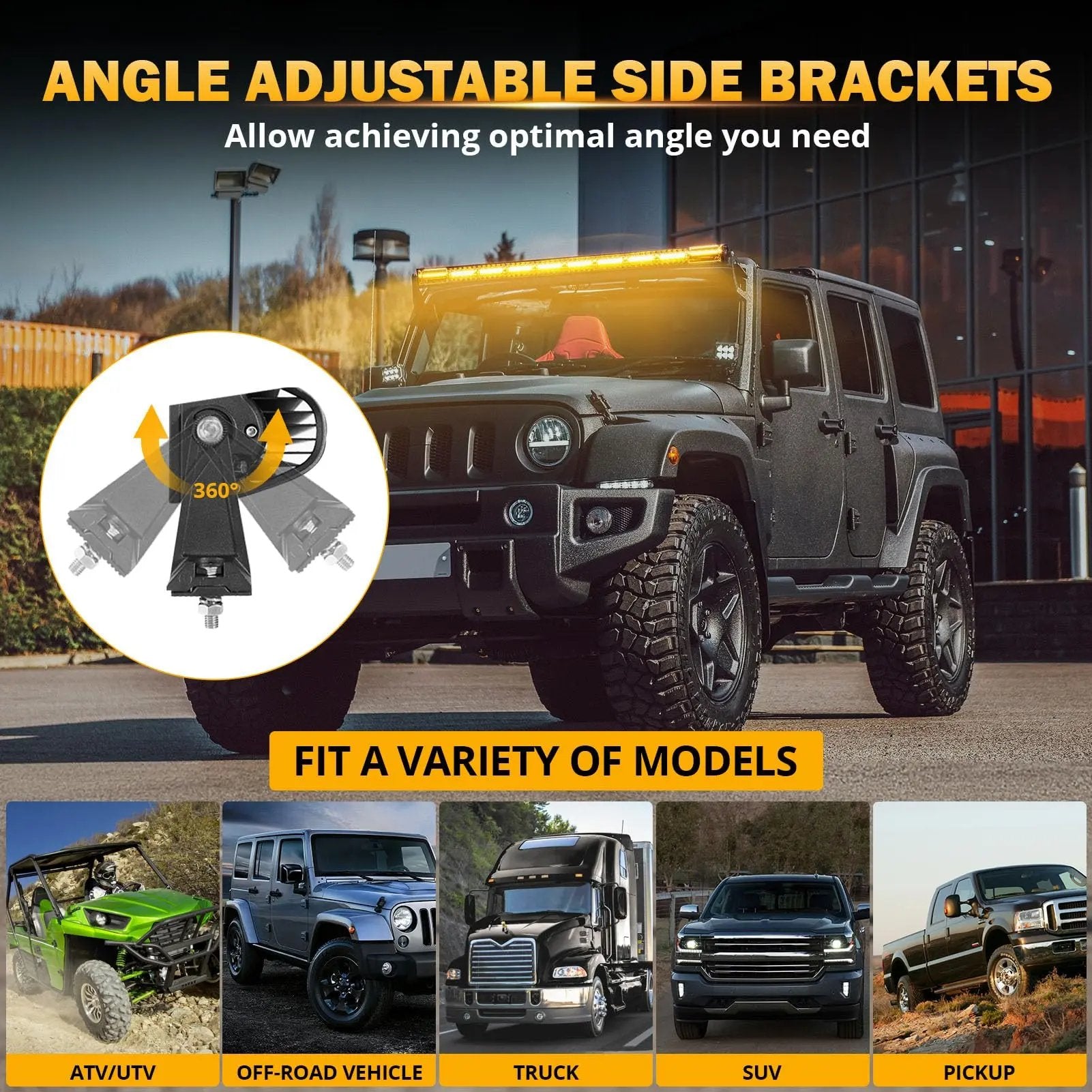Auxbeam 6 MODES SERIES WHITE&AMBER LED LIGHT BARS 3 INCH/4INCH/7INCH/12INCH/20INCH/22 INCH/30 INCH/42 INCH/50 INCH - SLBSTORE