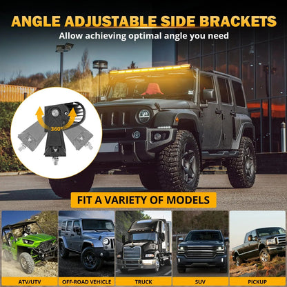 Auxbeam 6 MODES SERIES WHITE&AMBER LED LIGHT BARS 3 INCH/4INCH/7INCH/12INCH/20INCH/22 INCH/30 INCH/42 INCH/50 INCH - SLBSTORE