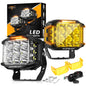 Auxbeam V - MAX Series Led Pods Lights with Amber Covers - SLBSTORE