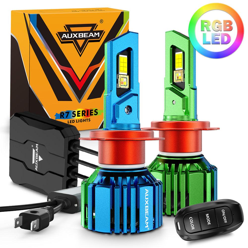 R7 SERIES 25000LM 70W RGB REMOTE CONTROL LED HEADLIGHT BULB/DRL/FOG LIGHT - SLBSTORE