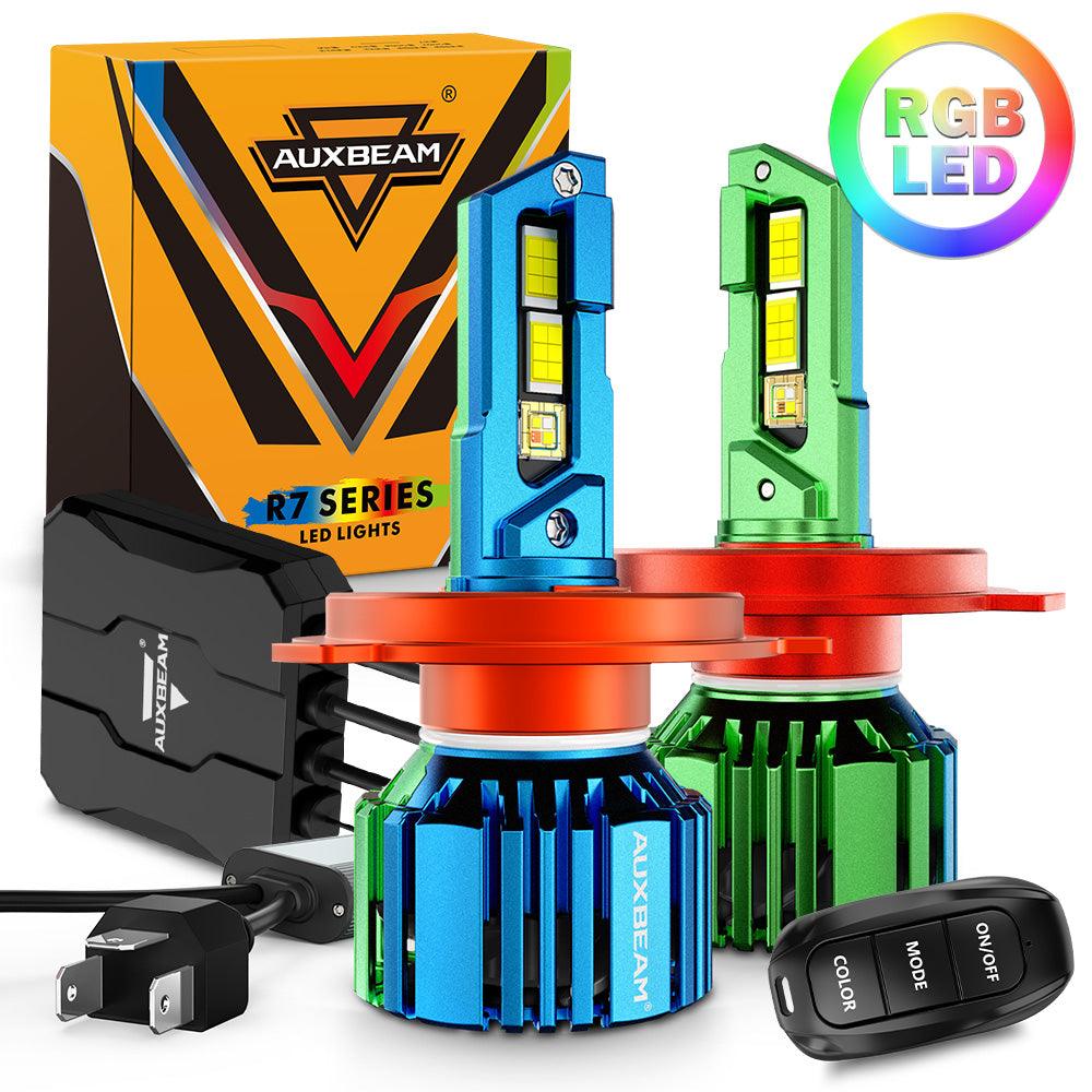 R7 SERIES 25000LM 70W RGB REMOTE CONTROL LED HEADLIGHT BULB/DRL/FOG LIGHT - SLBSTORE