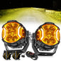 V-ULTRA SERIES | 3 INCH 108W LED SIDE SHOOTER AMBER POD LIGHTS WITH AMBER DRL - SLBSTORE