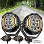Auxbeam V - ULTRA 5" LED Pod Lights 172W Side Shooter White Amber DRL Driving - SLBSTORE