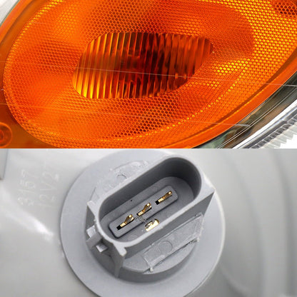 Chrome Headlight Assembly Fit For 2005 - 2015 Peterbilt 325 330 335 337 340 348 Pair - SLBSTORE
