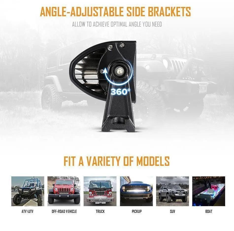 Auxbeam 32 Inch V - Series Curved RGBW Color Changing Off Road Led Light Bar - SLBSTORE
