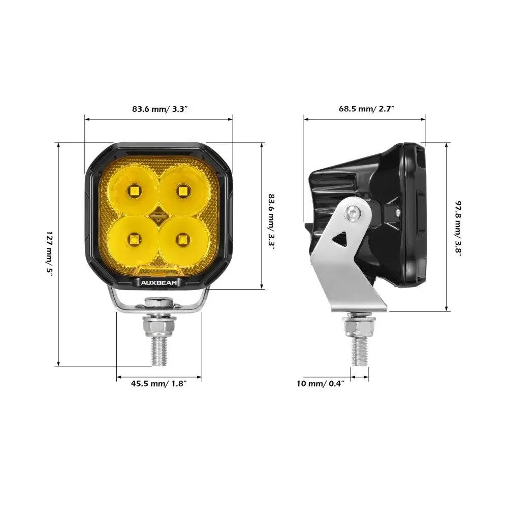 AUXBEAM 3" 116W RGB LED Pod Lights SPOT Beam 8 Color Lights Color Play 12960 LM - SLBSTORE