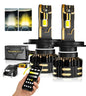 AUXBEAM GX BI - COLOR SMART Serie 25000LM 110W LED Headlight Bulbs App Control NEW - SLBSTORE