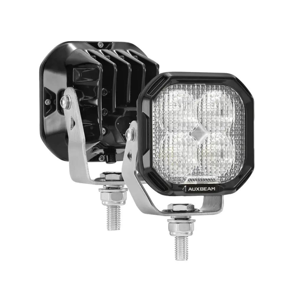 AUXBEAM 3" 116W RGB LED Pod Lights FLOOD Beam 8 Color Lights Color Play 12960 LM - SLBSTORE